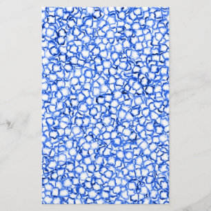 Computer-Generated Blue Petals Stationery
