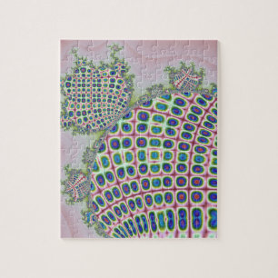 Computer generated handcraft shaped fractals jigsaw puzzle