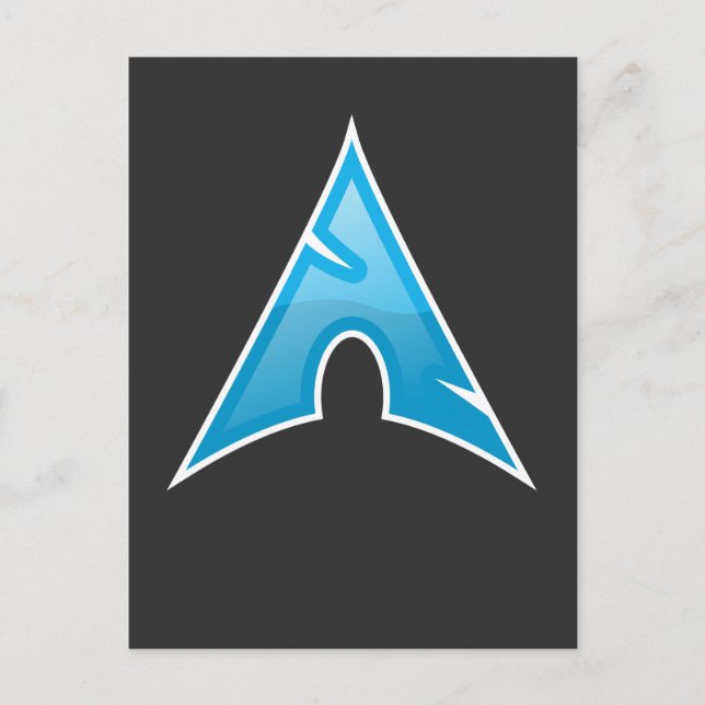 Computer Genius Arch Logo Gift Linux Love Symbol Postcard (Front)