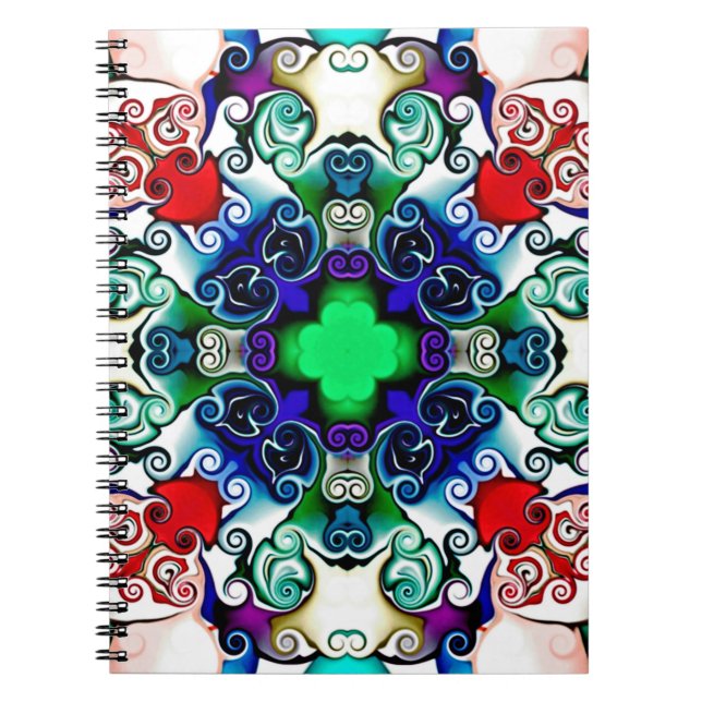 Computer graphics. Illustration of an abstract flo Notebook (Front)