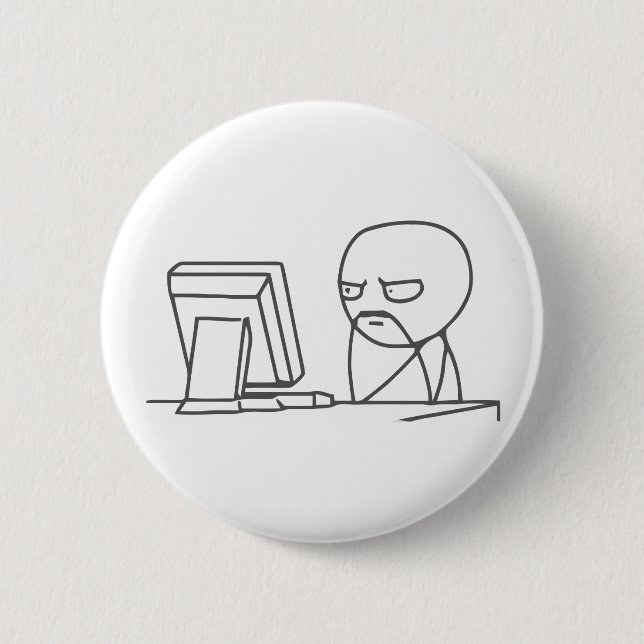 Computer Guy Meme‏ - Pinback Button (Front)