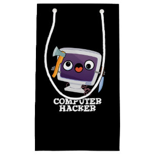 Computer Hacker Funny Technology Pun Dark BG Small Gift Bag