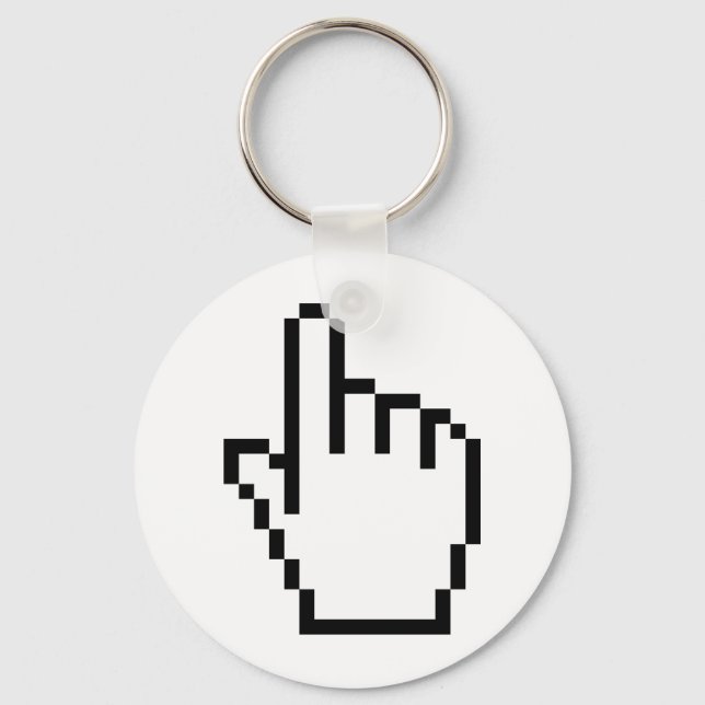 COMPUTER HAND POINTER / MOUSE CURSOR KEY RING (Front)