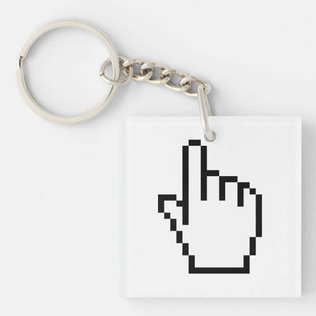 COMPUTER HAND POINTER / MOUSE CURSOR KEY RING (Front)