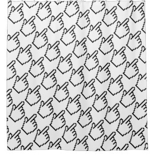 COMPUTER HAND POINTER / MOUSE CURSOR SHOWER CURTAIN
