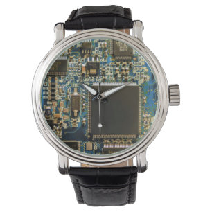 Computer Hard Drive Circuit Board - Blue Watch