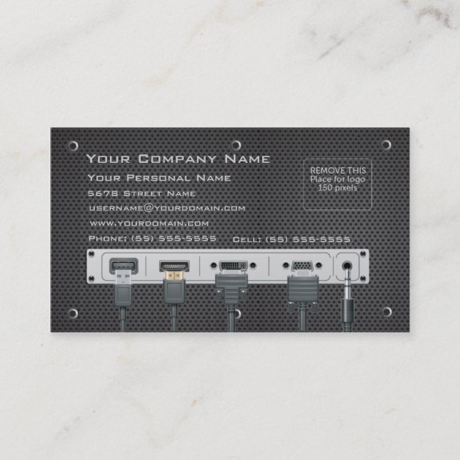 Computer Hardware Business Card (Front)