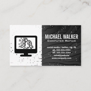 Computer Hardware Technology Components Business Card