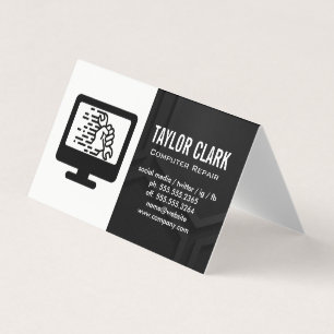 Computer Hardware   Wrench in Hand Business Card