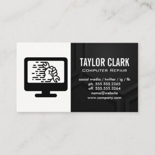 Computer Hardware   Wrench in Hand Business Card
