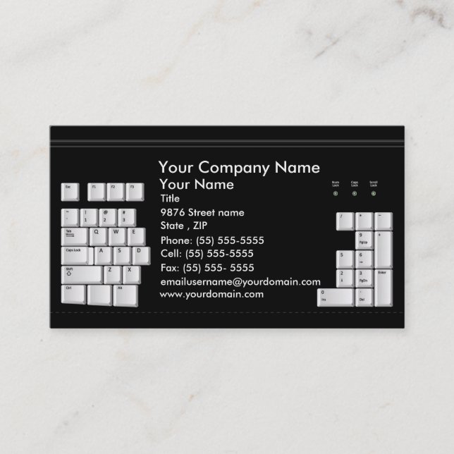 Computer Hi-Tech Business Card (dark multiple) (Front)
