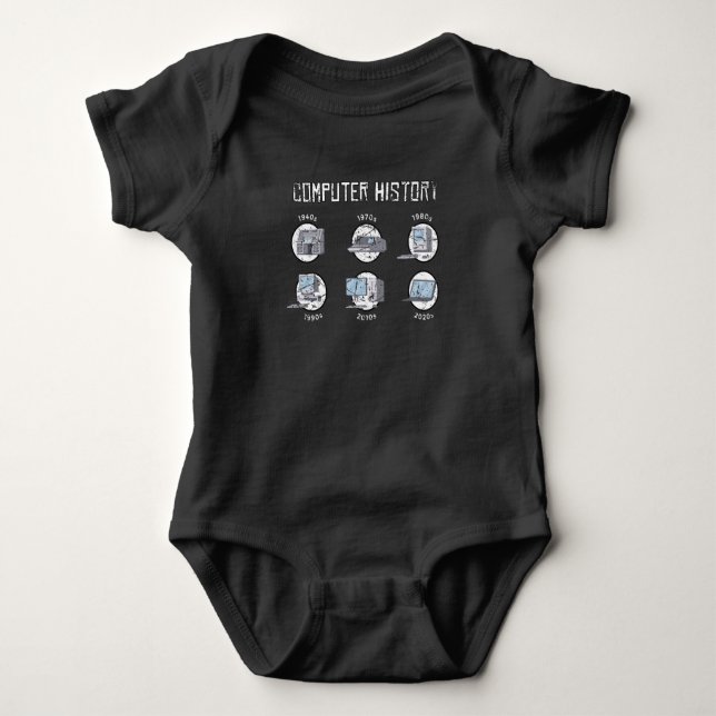 Computer History Computer Scientist Hacker It Baby Bodysuit (Front)