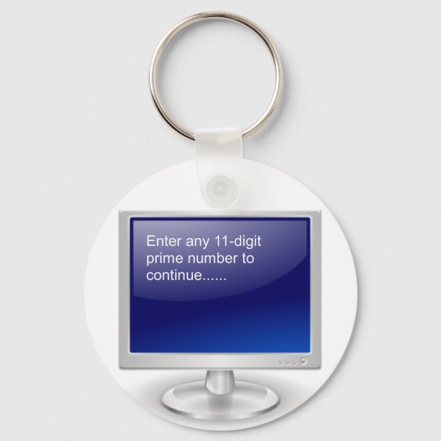 Computer Humour Key Ring (Front)