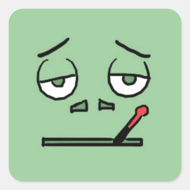Computer Ills Square Sticker (Front)