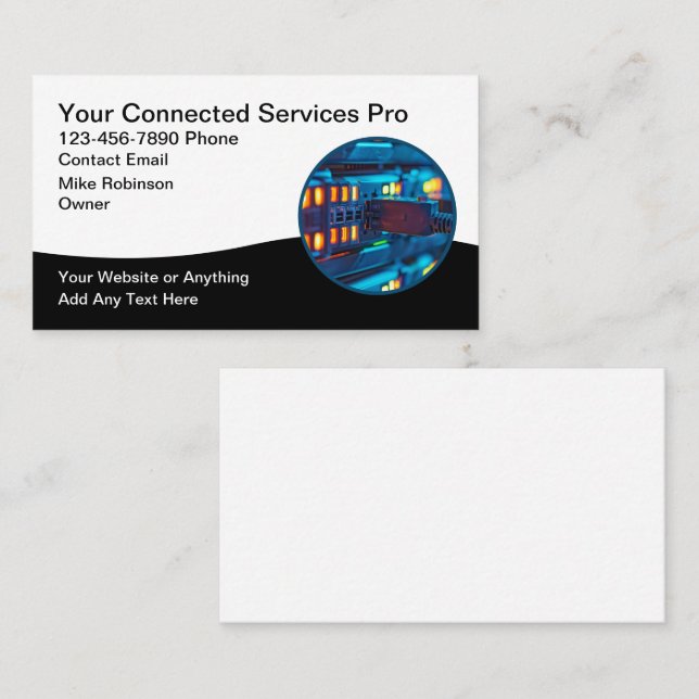 Computer Internet Networking Services Business Card (Front/Back)