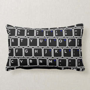 Computer Keyboard Design Throw Pillow