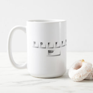 Computer Keyboard Enter COFFEE Keys Coffee Mug