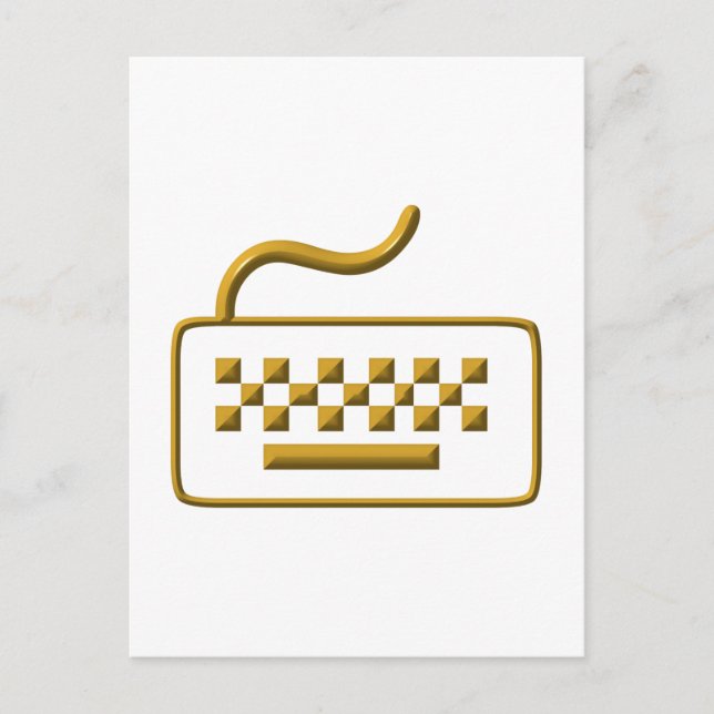 Computer Keyboard Postcard (Front)
