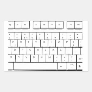 computer keyboard rectangular sticker