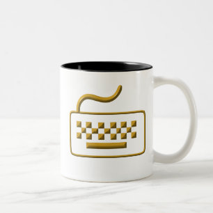 Computer Keyboard Two-Tone Coffee Mug