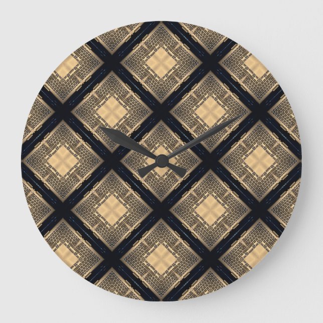 Computer Keys Pattern Large Clock (Front)