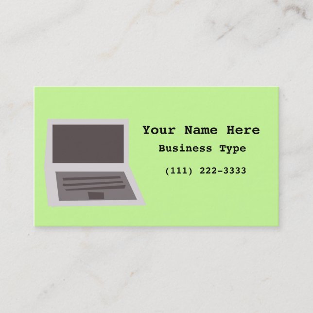 Computer Laptop Business Card (Front)