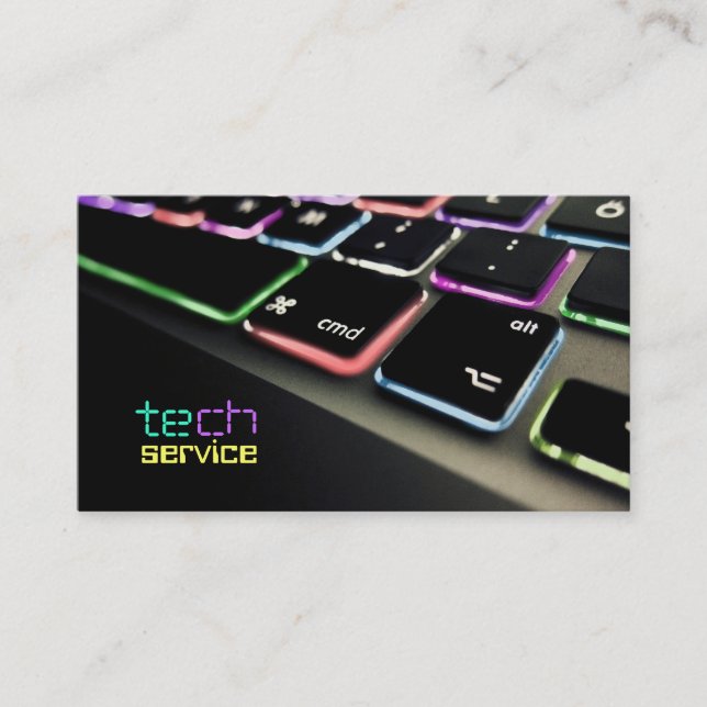 Computer, Laptop, PC, Repair, Business Card (Front)