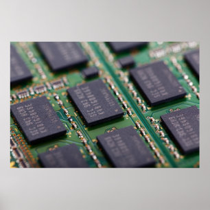 Computer Memory Chips Poster