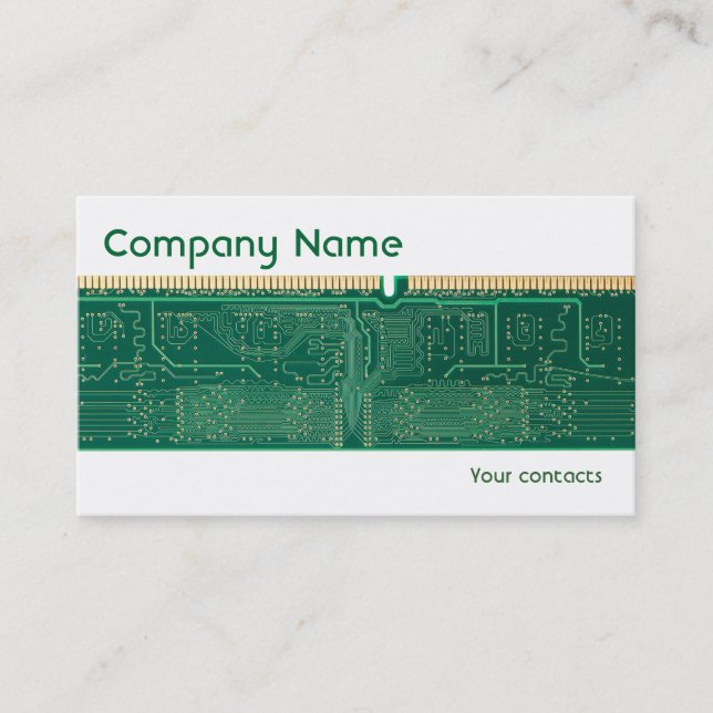 Computer memory plate business card (Front)