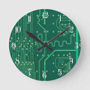 Computer memory plate round clock