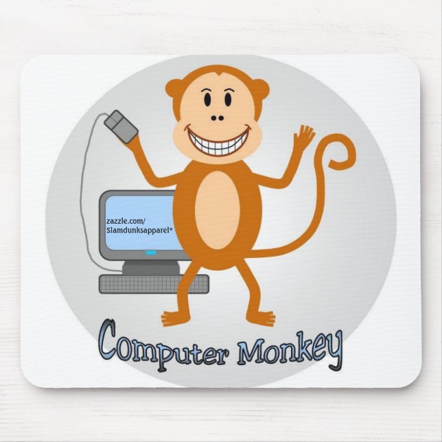 Computer Monkey mousepad (Front)