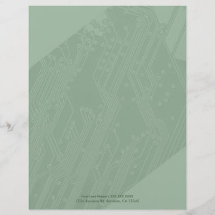 Computer motherboard letterhead stationary paper
