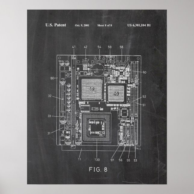 Computer motherboard patent poster (Front)