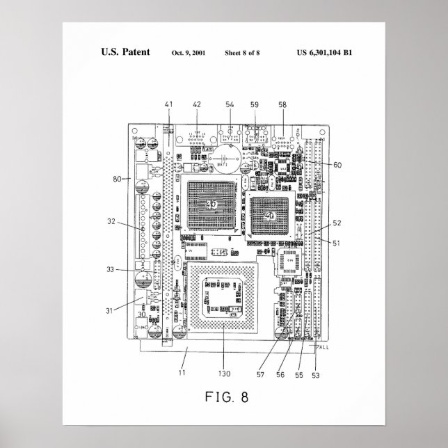 Computer motherboard patent poster (Front)