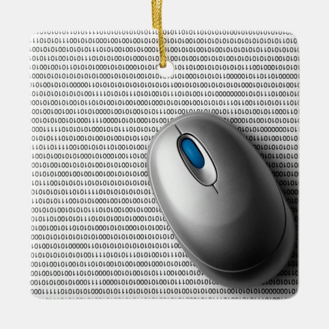 Computer mouse ceramic tree decoration (Front)