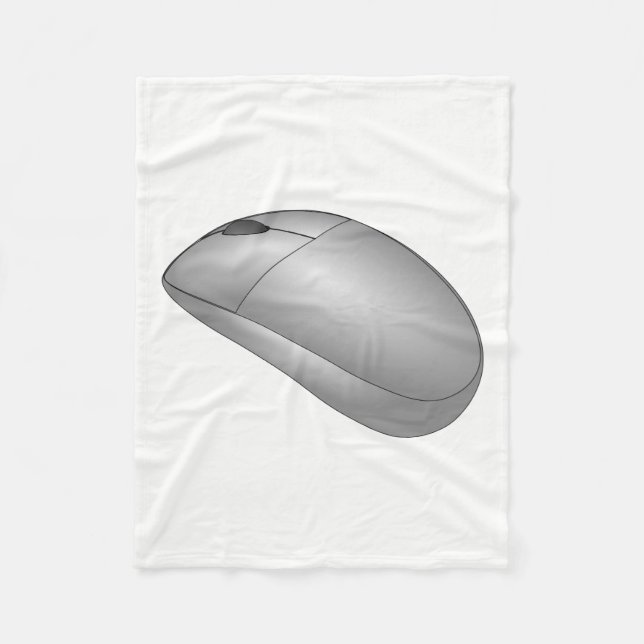 Computer Mouse Fleece Blanket (Front)