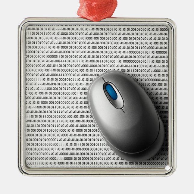 Computer mouse metal tree decoration (Front)