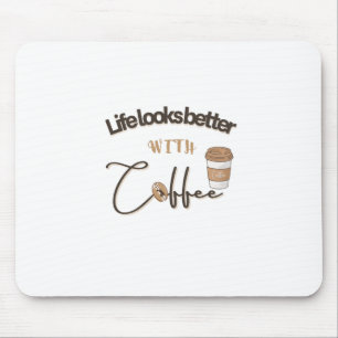 Computer Mousepad with a saying for Coffee Lovers.