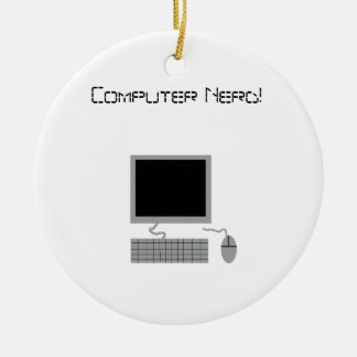 Computer Nerd Ceramic Ornament