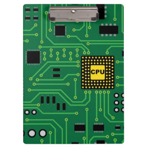 Computer Nerd Circuit Board CPU                  I Clipboard