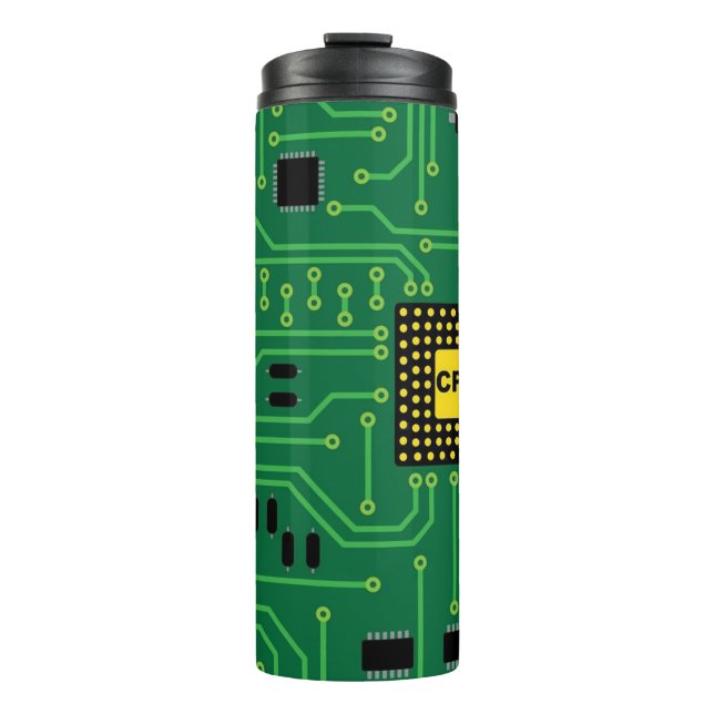 Computer Nerd Circuit Board CPU                  I Thermal Tumbler (Front)