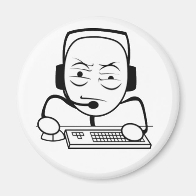 Computer Nerd Internet Meme Refrigerator Magnets (Front)