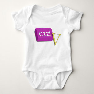 Computer Nerd Twin Baby 2 of 2 (ctrl V) Onsies Baby Bodysuit