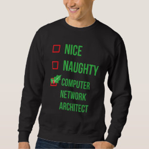 Computer Network Architect Funny Pajama Christmas Sweatshirt