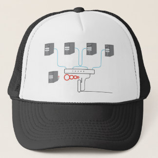 Computer Network Trucker Hat