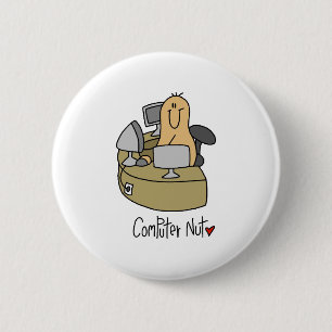 Computer Nut 6 Cm Round Badge