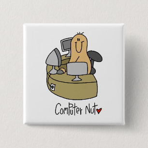 Computer Nut T-shirts and Gifts 15 Cm Square Badge