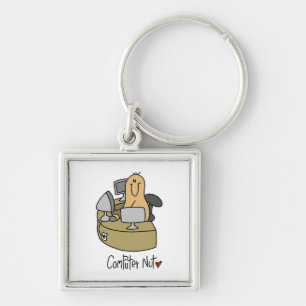 Computer Nut T-shirts and Gifts Key Ring