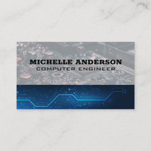Computer Parts Hardware Tech Background Business Card