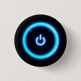 Computer Power 3 Cm Round Badge